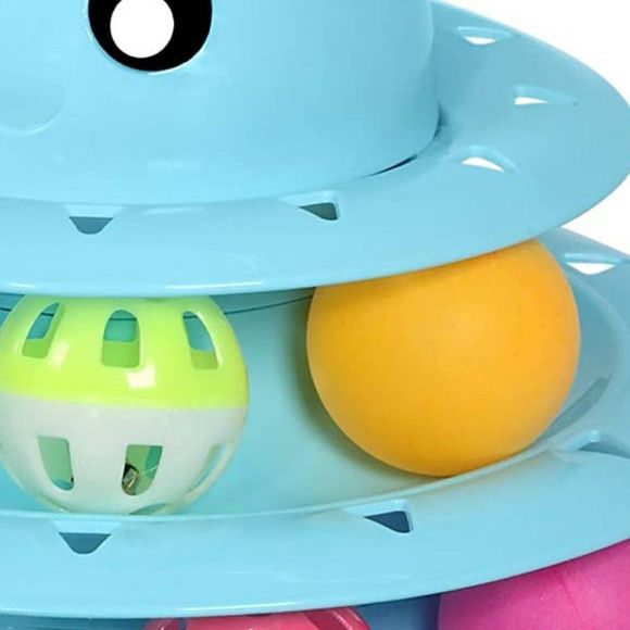 UPSKY Cat Toy Roller 3-Level Turntable Cat Toys Balls with Six Colorful Balls - Picture 3 of 3